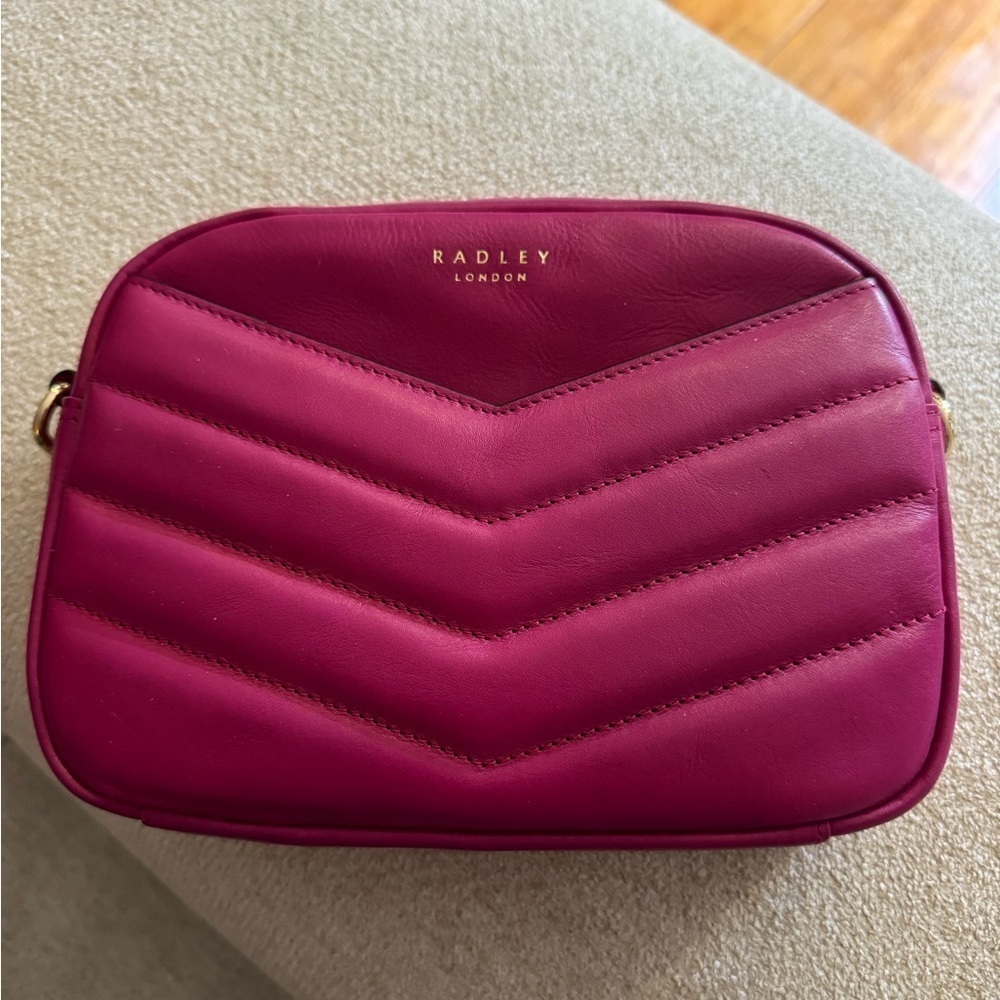 Radley London Gordon Road Pink Leather Zip-Top Crossbody Bag
